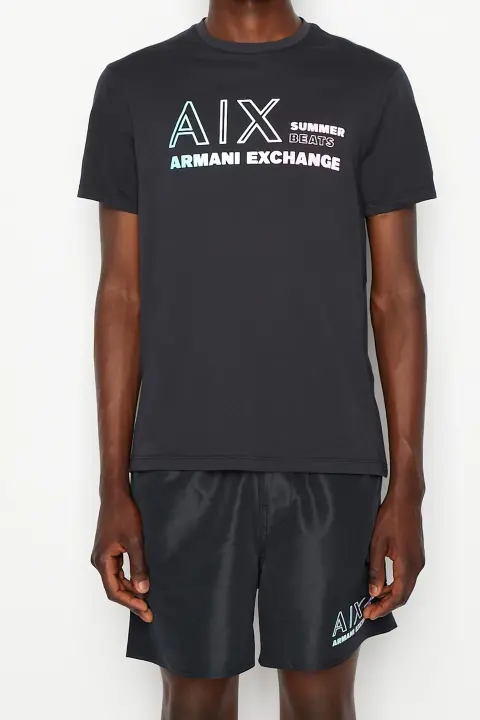 Bisiklet Yaka Erkek T-Shirt-Lacivert 