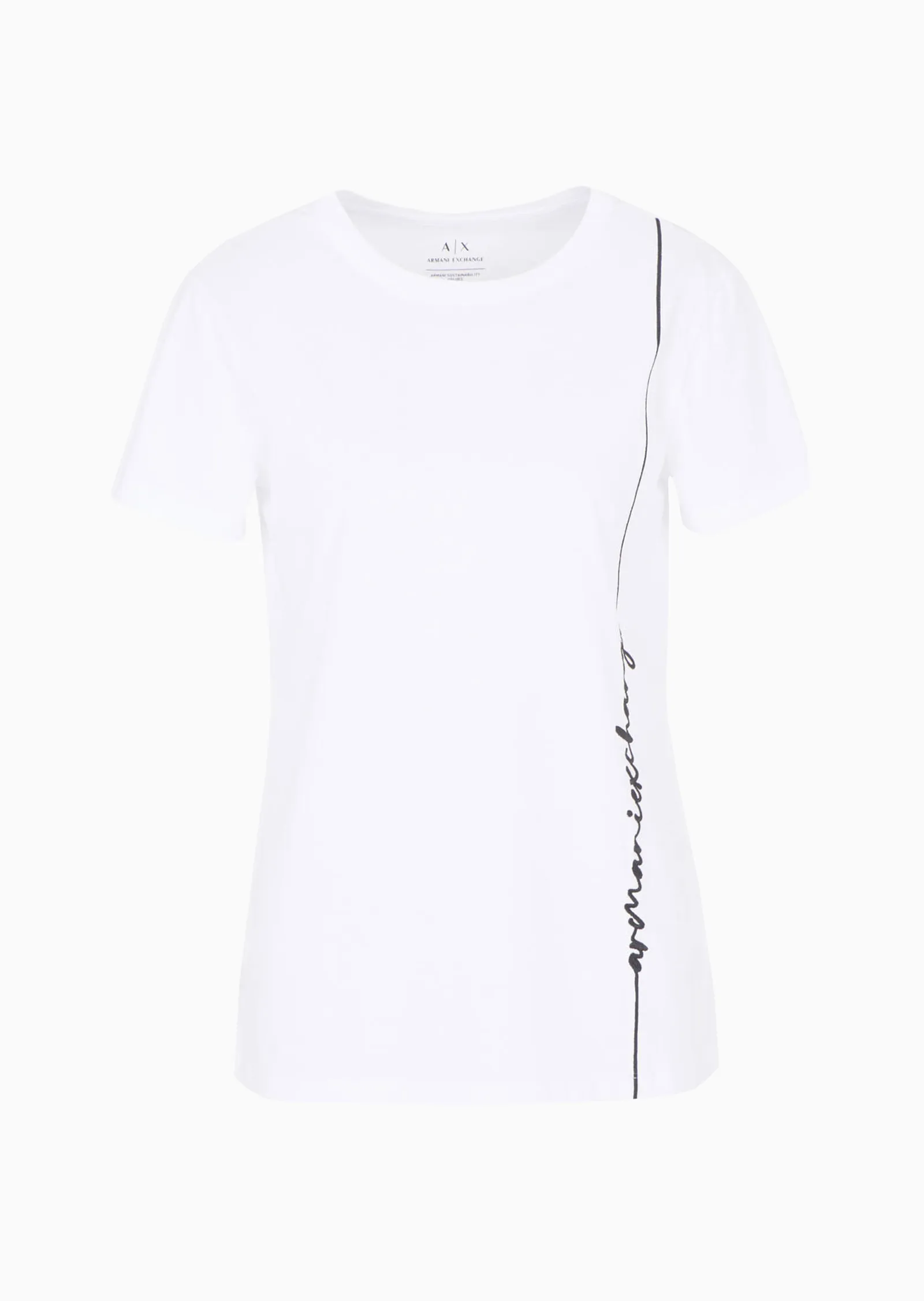 Bisiklet Yaka Kadın T-Shirt-Beyaz 