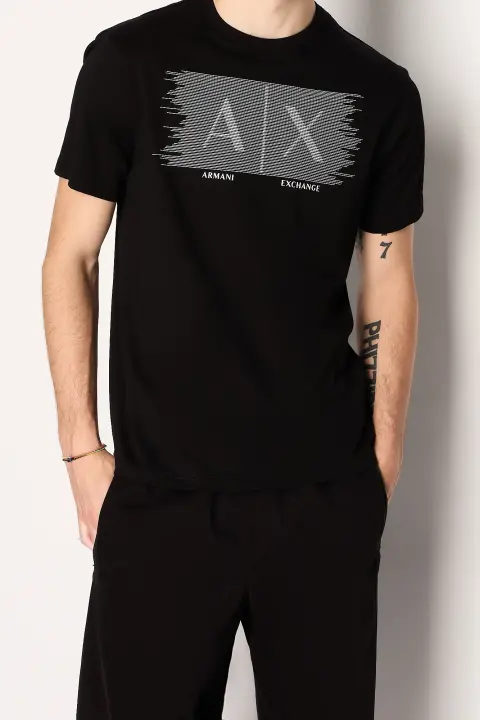 Erkek Bisiklet Yaka T-Shirt-Siyah 