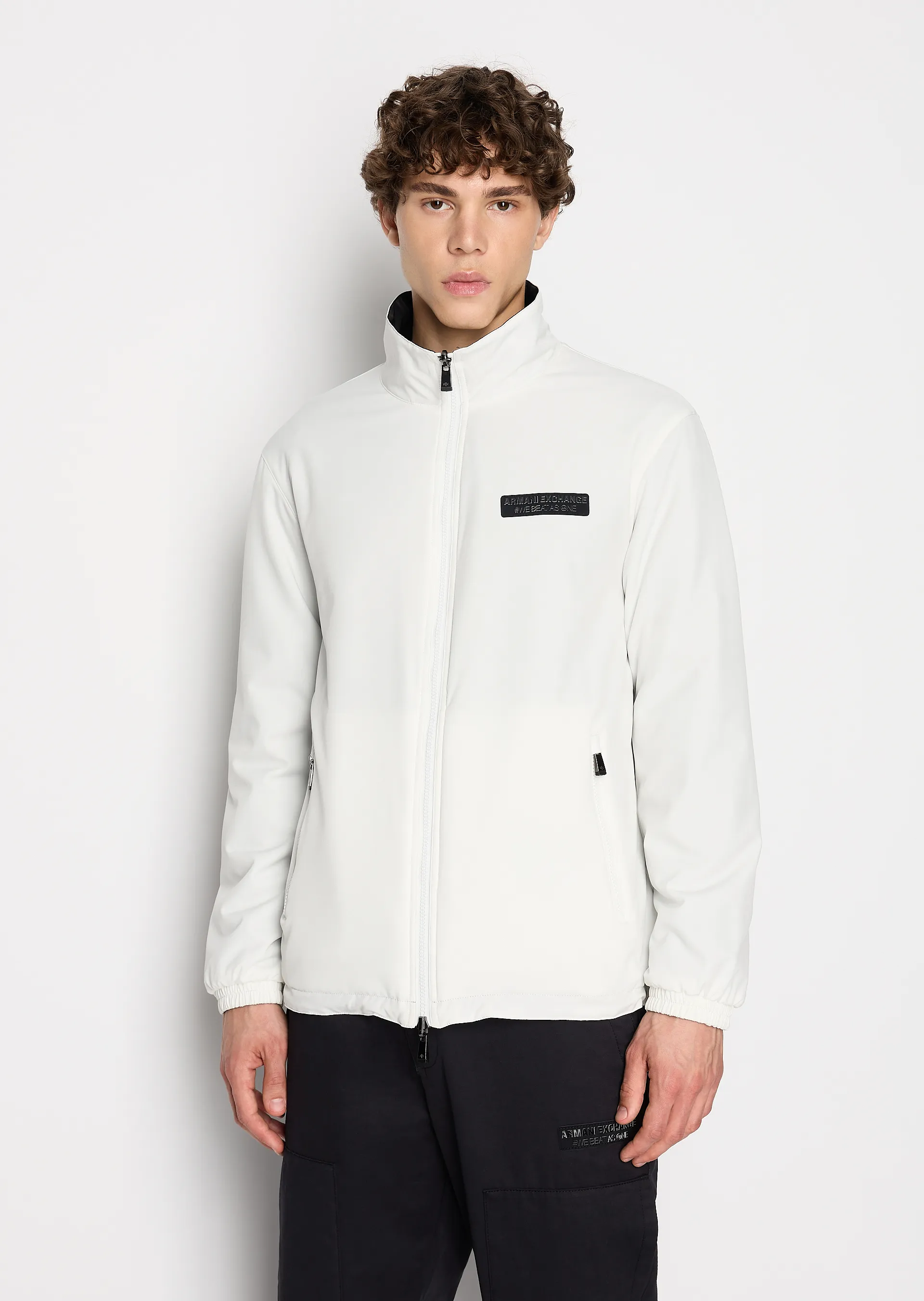 Erkek Çift Taraflı Mont-Beyaz-Siyah - Armani Exchange