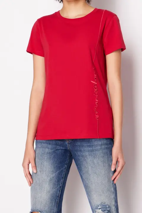 Kadın Bisiklet Yaka T-Shirt - Armani Exchange