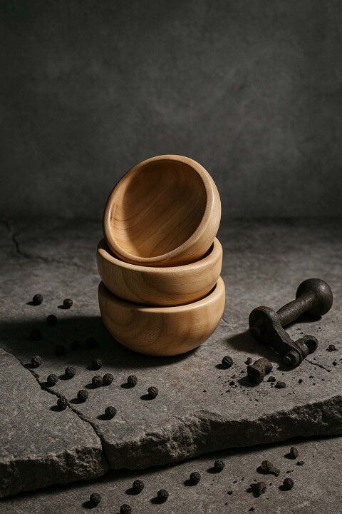 Bambu 3’lü Yuvarlak Çerezlik Seti – Şık Sunum ve Sağlıklı Kullanım - Bambuland