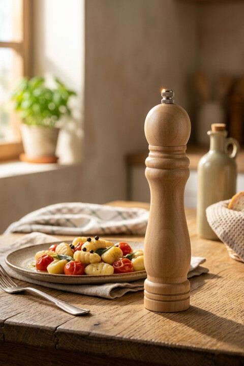 Bambu Büyük Boy Karabiber Değirmeni Tuz ve Baharat Öğütücü 21 cm - Bambuland