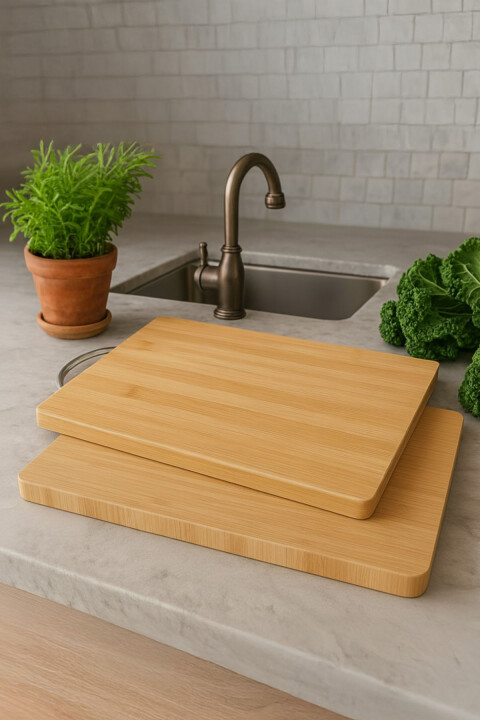 Bambu Dikdörtgen Kesme Tahtası 22x32 cm – Saplı ve Dayanıklı Doğrama Tahtası - Bambuland