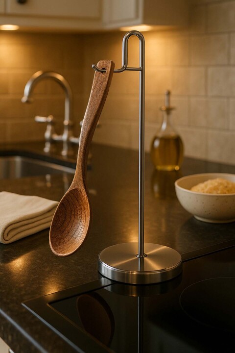 Bambu İthal Ahşap Kaşık - 30 cm Uzun Saplı Yemek ve Servis Kaşığı - Bambuland