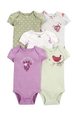 Layette Kız Bebek 5'Li Body Set - CARTERS