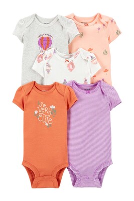 Layette Kız Bebek 5'Li Body Set - CARTERS