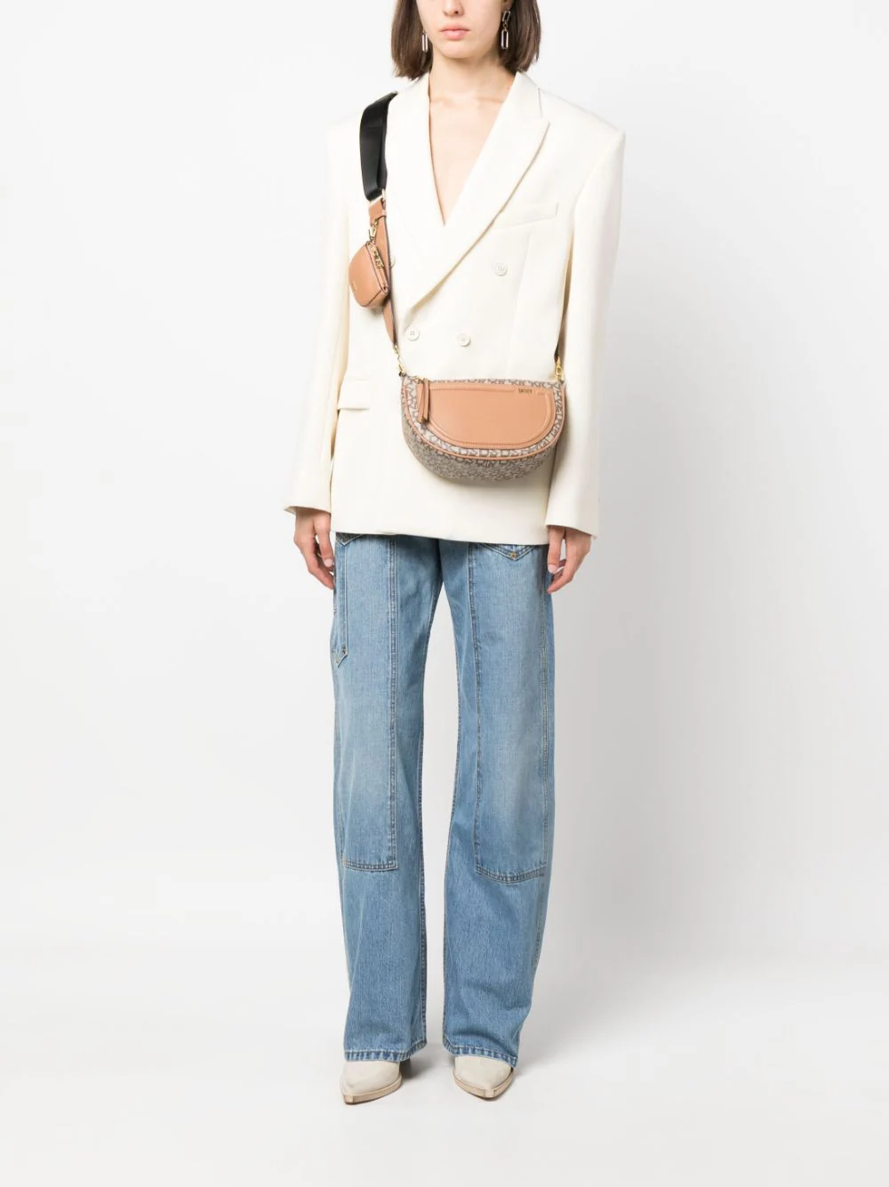 Orıon Tz Cbody Mini Omuz Çantası-Krem - DKNY