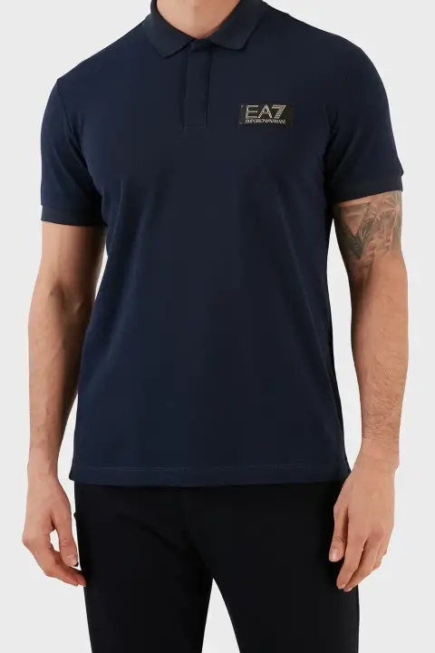 Polo Yaka Erkek T-Shirt-Mavi 