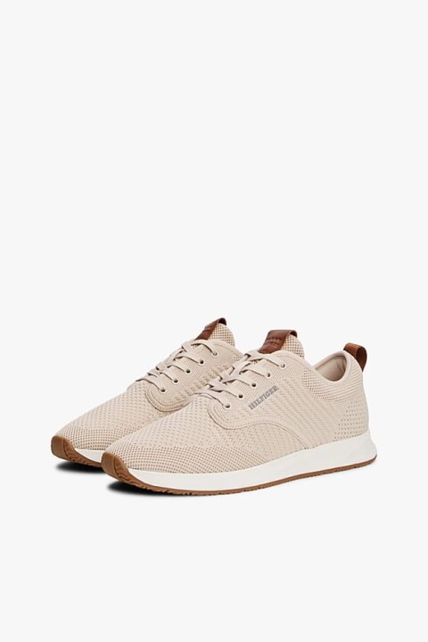 Erkek 3D Dokulu Örgü Bileksiz Sneaker - Bej - Tommy Hilfiger