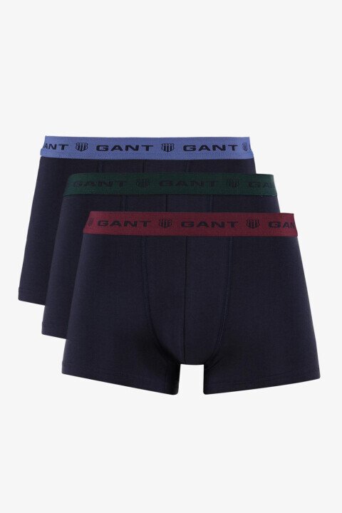 Erkek 3'lü Paket Renkli Bel Bantlı Boxer Seti - Lacivert - Gant
