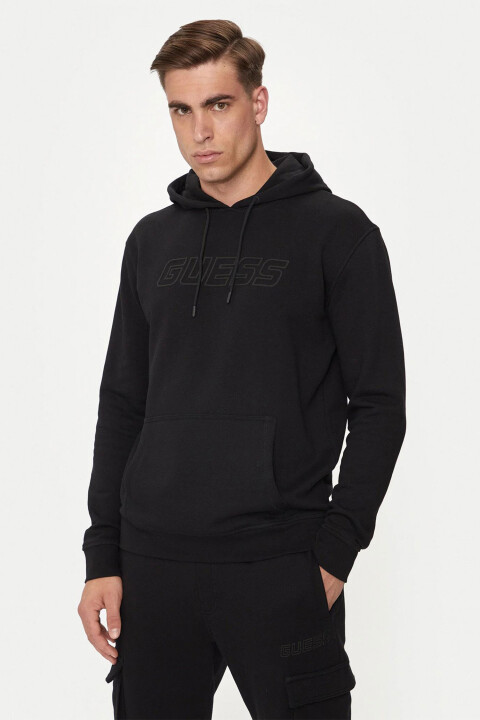 Erkek Aldwın New Kapüşonlu Sweatshirt - Siyah - Guess