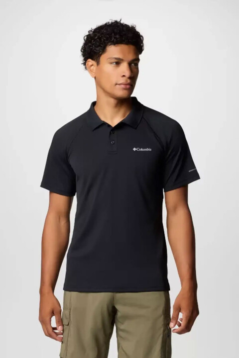 Erkek Alpine Chill Pro Kısa Kollu Polo T-Shirt - Siyah 