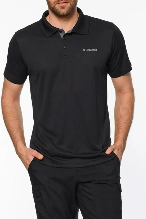 Erkek AM0126 Utılızer Polo Kısa Kollu T-Shirt - Siyah 