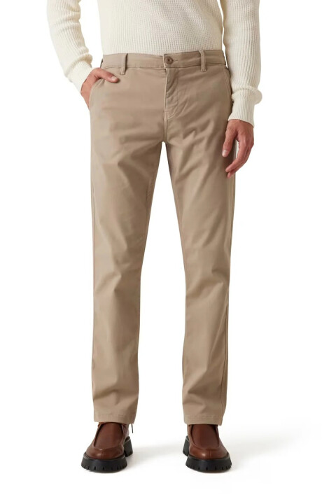 Erkek Angels Slim Kalıp Chino Pantolon - Bej - Guess