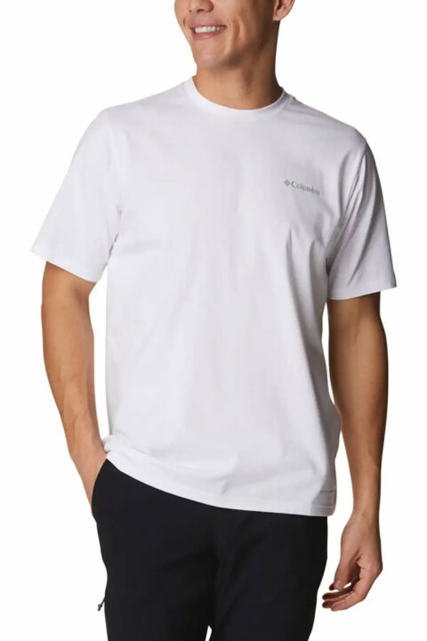 Erkek AO0805 Yuvarlak Yaka T-Shirt - Beyaz 