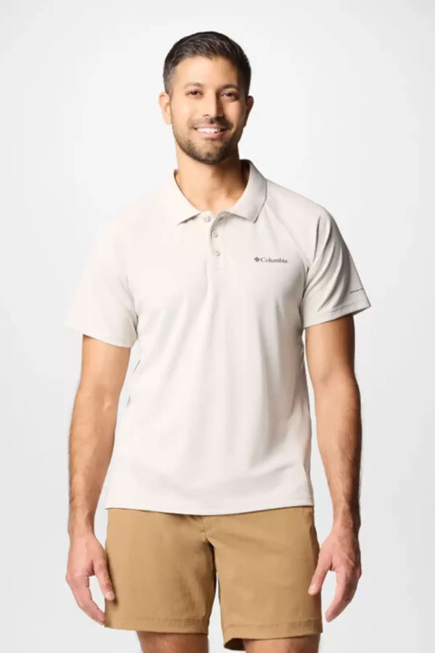 Erkek AO3828 Alpine Chill Pro Polo Kısa Kollu T-Shirt - Bej - Columbia