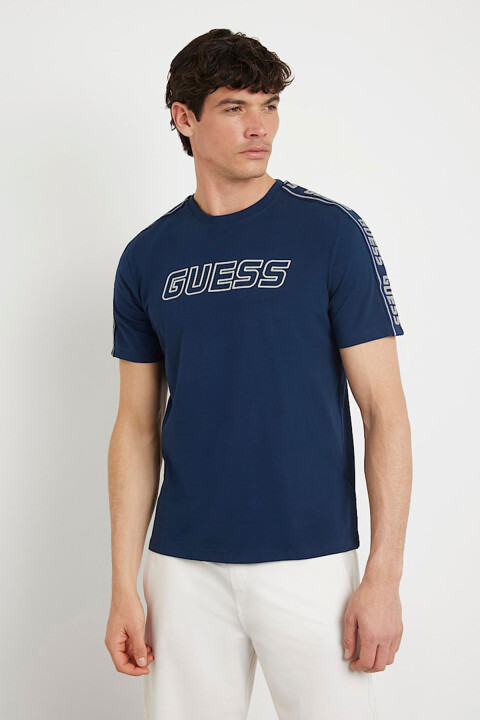 Erkek Arlo Cn Önde Logolu Esnek T-Shirt - Lacivert 