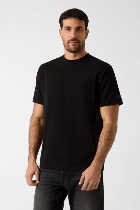 Erkek Arm Modal Karışımlı Regular Fit T-Shirt - Siyah 