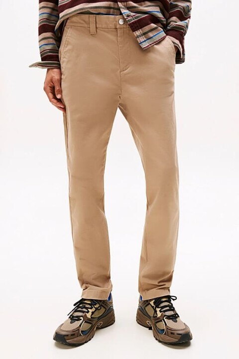 Erkek Austin Slim Fit Klasik Chino Pantolon - Bej 