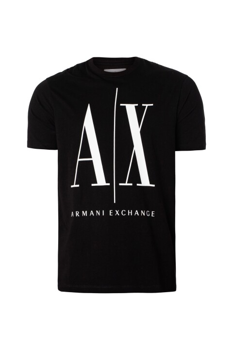 Erkek AX Büyük Logo T-Shirt - Siyah 