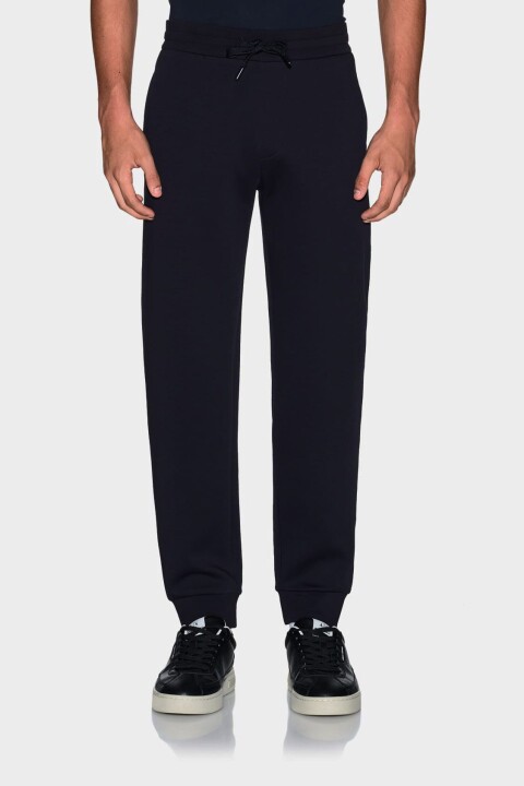 Erkek Bağcıklı Bel Lastikli Paça Eşofman Altı - Koyu Lacivert - Armanı Exchange