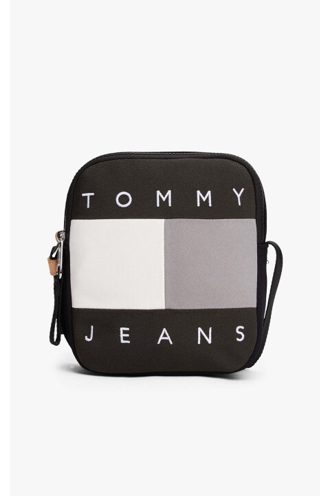 Erkek Baskılı Kare Çapraz Askılı Çanta - Siyah - Tommy Hilfiger