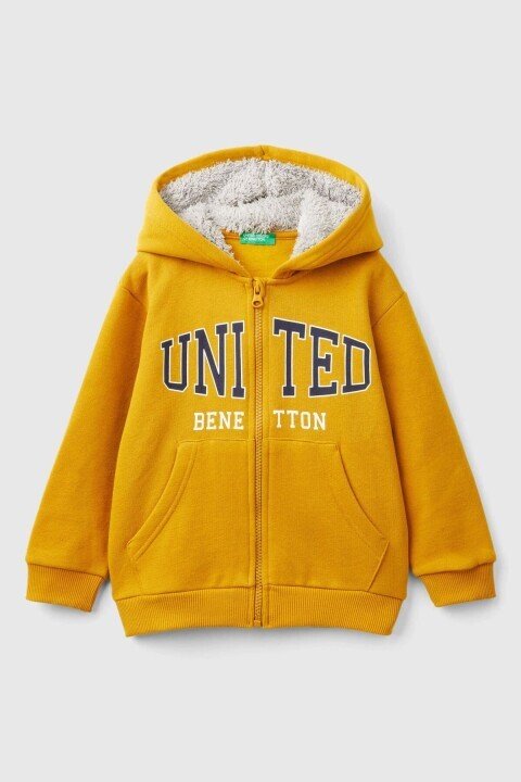 Erkek Bebek Kapüşonlu Sweatshirt - Hardal - Benetton