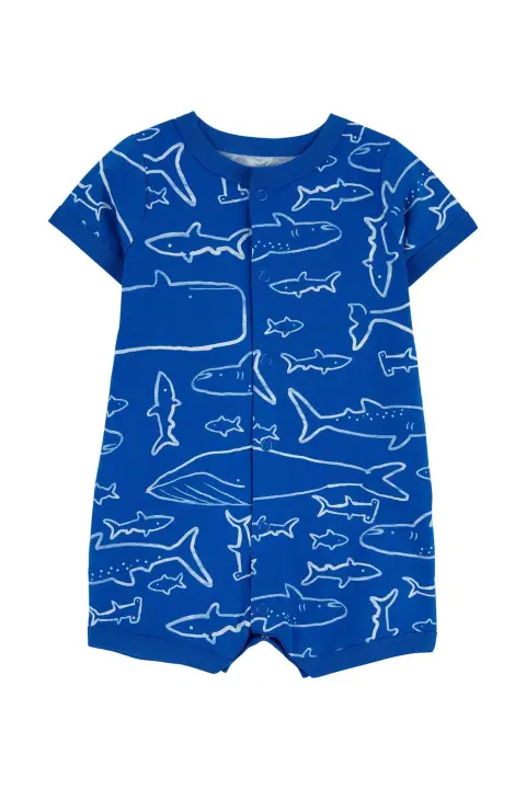 Erkek Bebek Kısa Tulum 