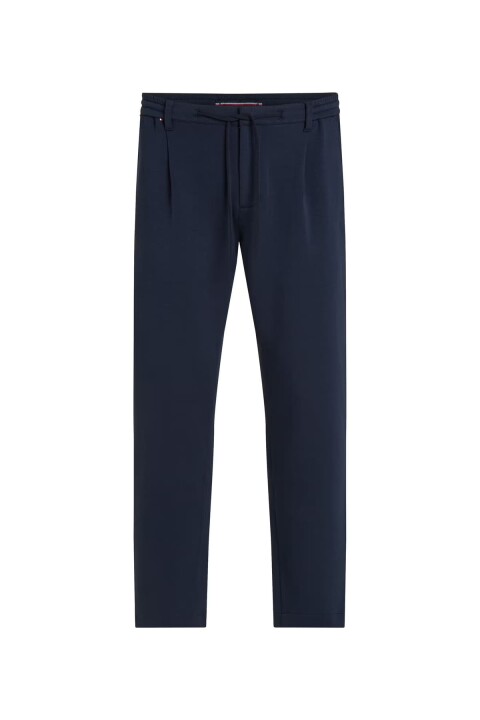 Erkek Beli Bağcıklı Pileli Konforlu Pantolon - Lacivert 