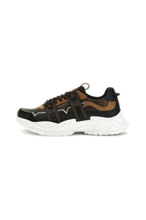Erkek Belluno Deri Sneaker - Kahverengi - Guess