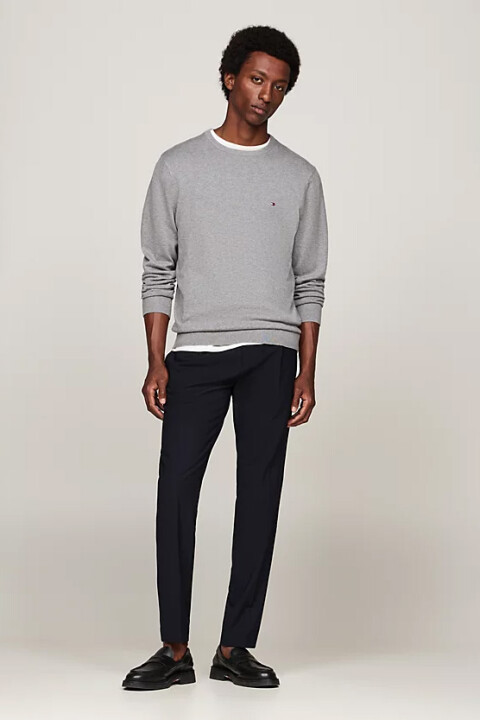 Erkek Bisiklet Yaka Kazak - Gri 