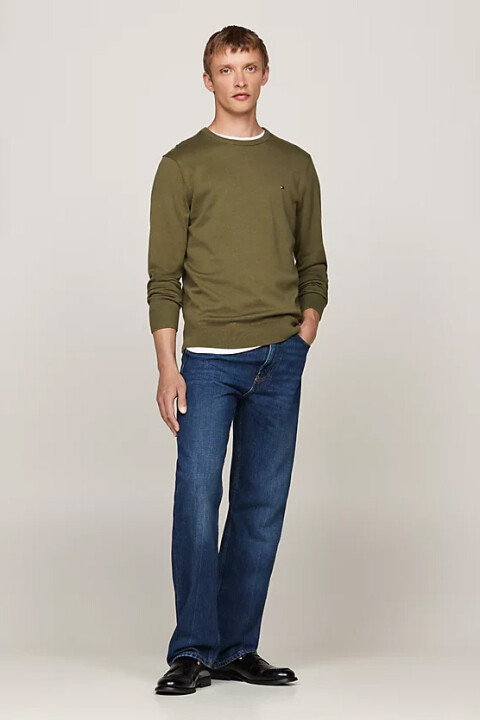 Erkek Bisiklet Yaka Kazak - Yeşil 