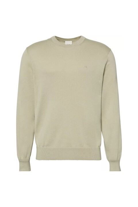 Erkek Bisiklet Yaka Supima Pamuklu Triko Kazak - Adaçayı Yeşili 