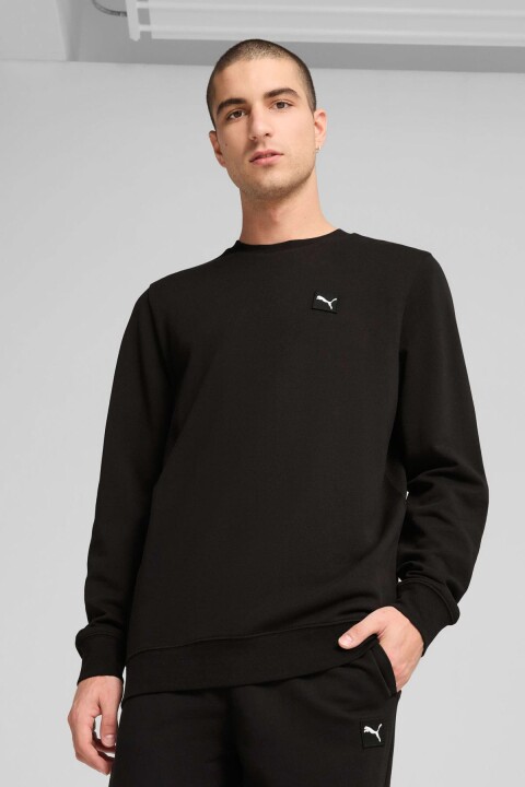 Erkek Bisiklet Yaka Sweatshirt - Siyah - PUMA