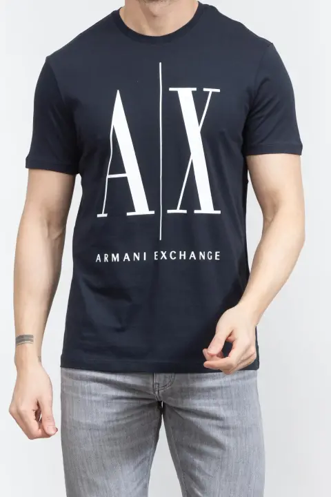 Erkek Bisiklet Yaka T-Shirt - Lacivert 