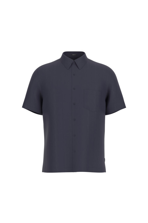 Erkek Bowie Kısa Kollu Gömlek - Füme - Guess