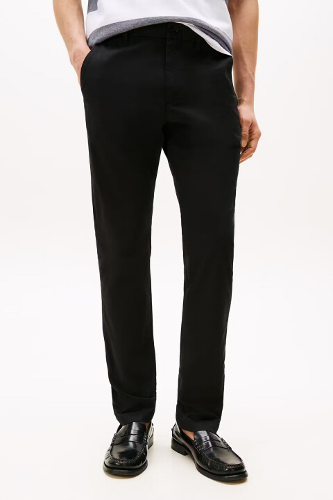 Erkek Chino Bleeckers 1986 Pima Koton Pantolon - Siyah - Tommy Hilfiger