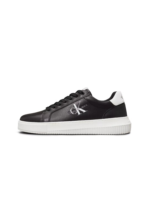 Erkek Chunky Cupsole Mono Lth Sneaker-Siyah - Calvin Klein
