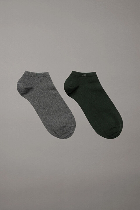 Erkek Ck 2'li Ankle Bilek Çorap - Yeşil - Calvin Klein