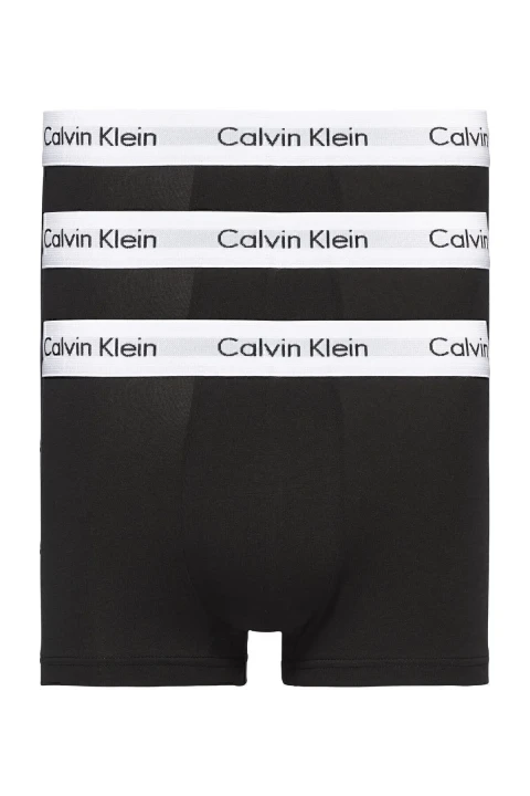 Erkek Ck 3Lü Low Rıse Trunk Underwear Boxer - Siyah 