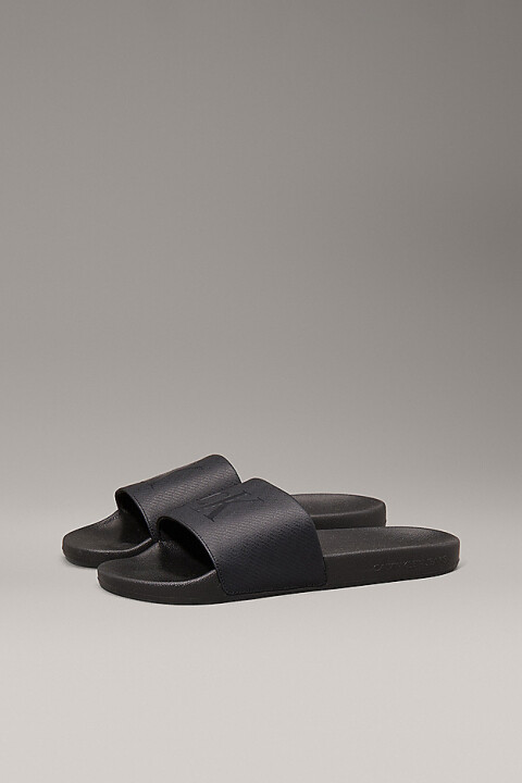 Erkek Ck Canvas Logo Terlik - Siyah - Calvin Klein