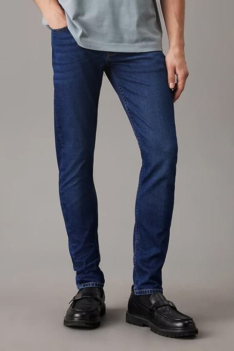 Erkek Ck Dar Paça Jean - Koyu Mavi - Calvin Klein