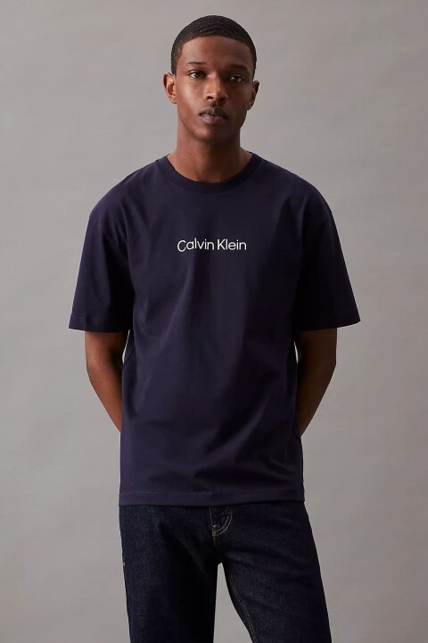 Erkek Ck Hero Logo Comfort T-Shirt - Lacivert 