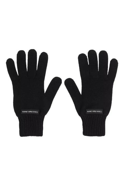 Erkek Ck Inst Patch Eldiven - Siyah - Calvin Klein