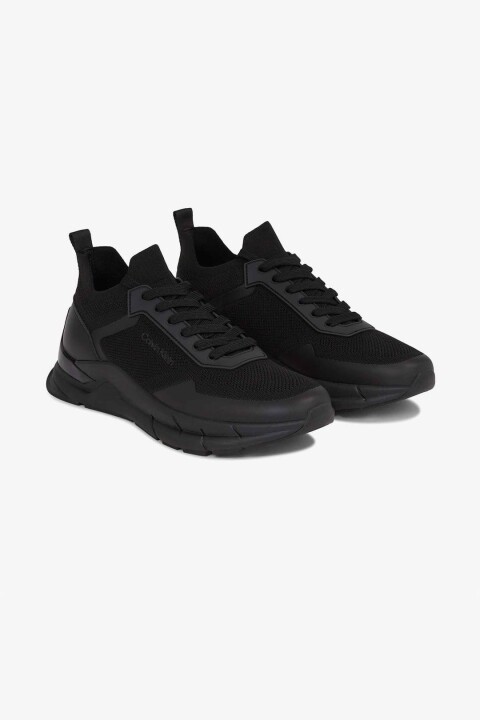Erkek Ck Low Top Lace Up Sneakers - Siyah 