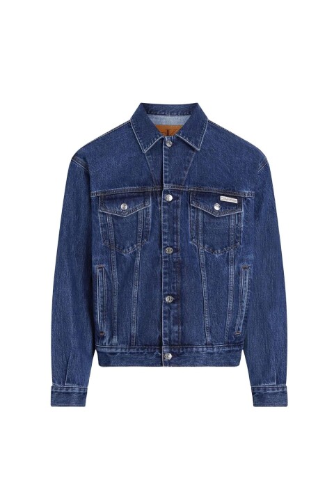 Erkek Ck Ls 90'S Pacıfıco Ns Trucker Ceket - Lacivert - Calvin Klein