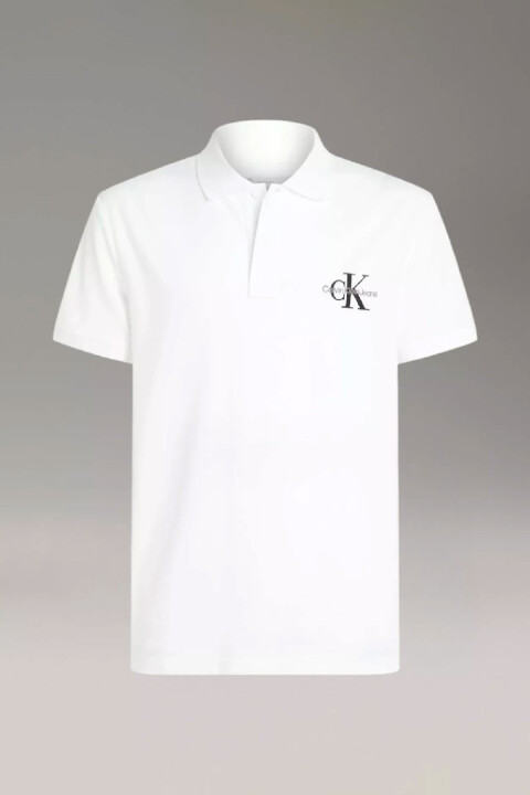 Erkek Ck Monologo Polo T-Shirt - Beyaz 