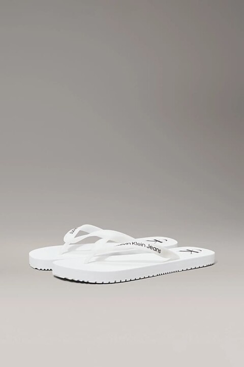 Erkek Ck Plaj Terliği - Beyaz - Calvin Klein
