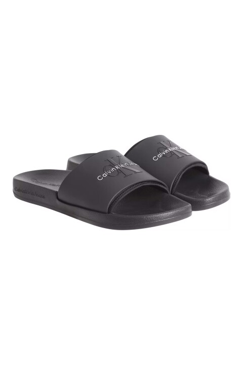 Erkek Ck Slide Rubber Neoprene Terlik - Siyah - Calvin Klein
